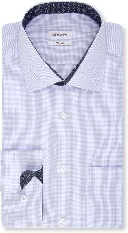 Seidensticker Businessoverhemd Zwarte roos Regular 1 1 Kentkraag ruit - Foto 8