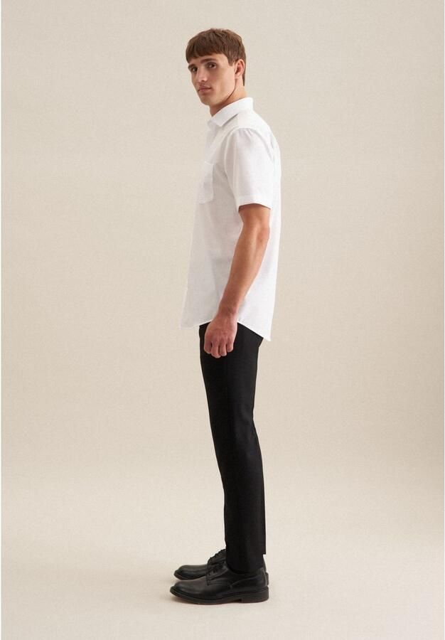 Seidensticker Businessoverhemd Zwarte roos Regular 1 2 Kent kraag effen - Foto 9