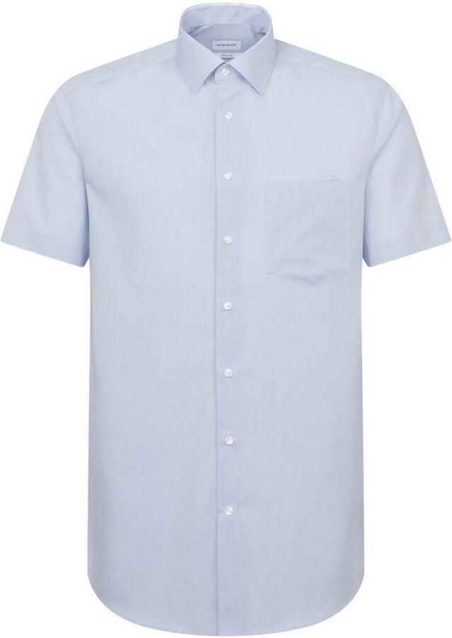 Seidensticker Businessoverhemd Zwarte roos Regular 1 2 Kent kraag effen