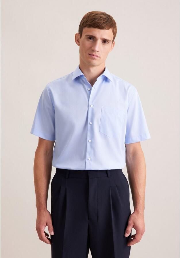 Seidensticker Businessoverhemd Zwarte roos Regular 1 2 Kent kraag effen - Foto 6