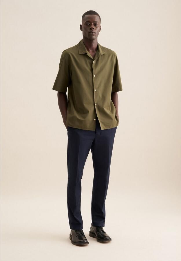 Seidensticker Businessoverhemd Zwarte roos Regular 1 2 reverskraag effen - Foto 6