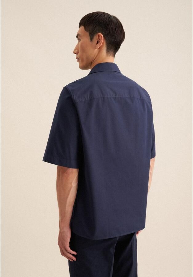 Seidensticker Businessoverhemd Zwarte roos Regular 1 2 reverskraag effen - Foto 2