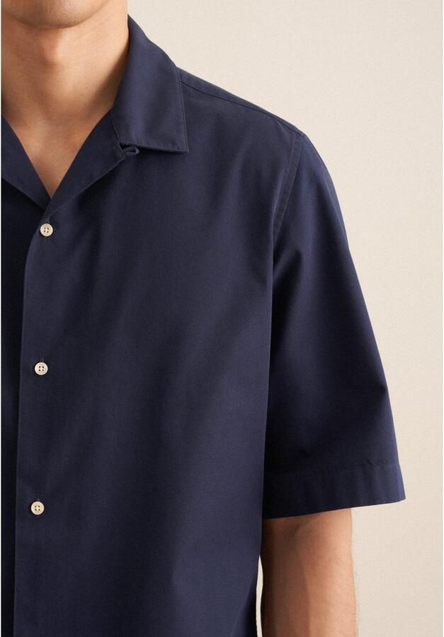 Seidensticker Businessoverhemd Zwarte roos Regular 1 2 reverskraag effen - Foto 3