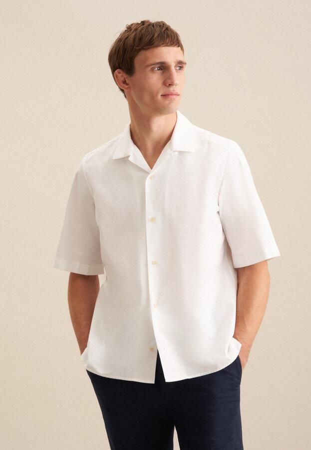 Seidensticker Businessoverhemd Zwarte roos Regular 1 2 reverskraag effen - Foto 10