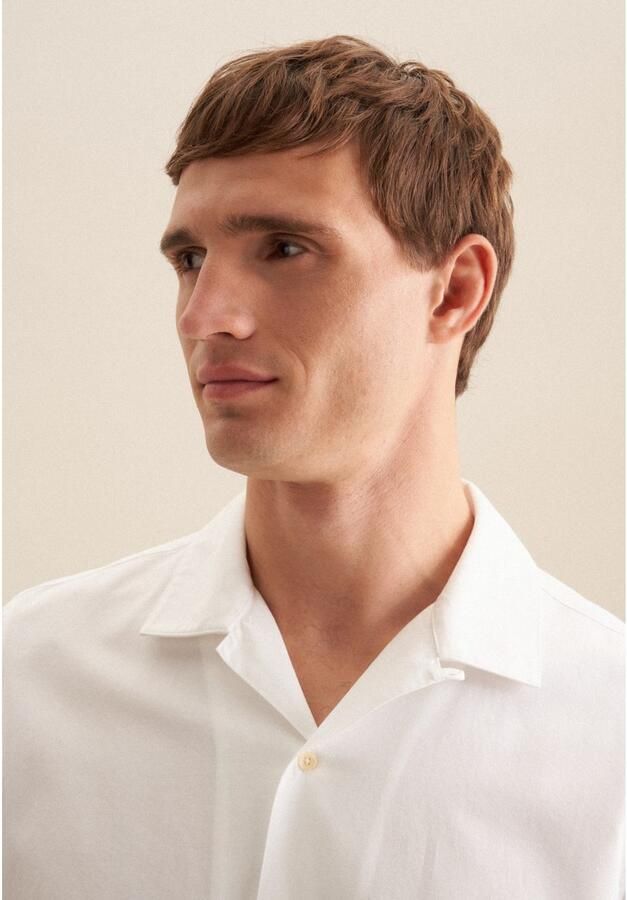 Seidensticker Businessoverhemd Zwarte roos Regular 1 2 reverskraag effen - Foto 2