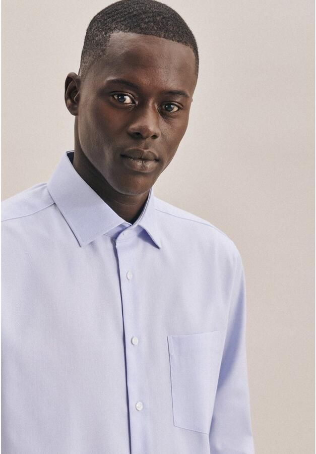 Seidensticker Businessoverhemd Zwarte roos Regular Kentkraag Uni - Foto 2