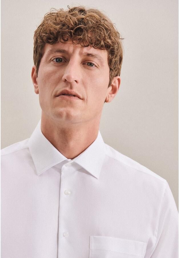 Seidensticker Businessoverhemd Zwarte roos Regular Kentkraag Uni - Foto 2