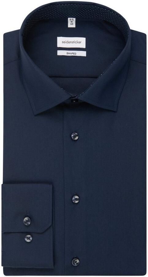 Seidensticker Businessoverhemd Zwarte roos Shaped 1 1 Extra lange Kentkraag effen - Foto 4