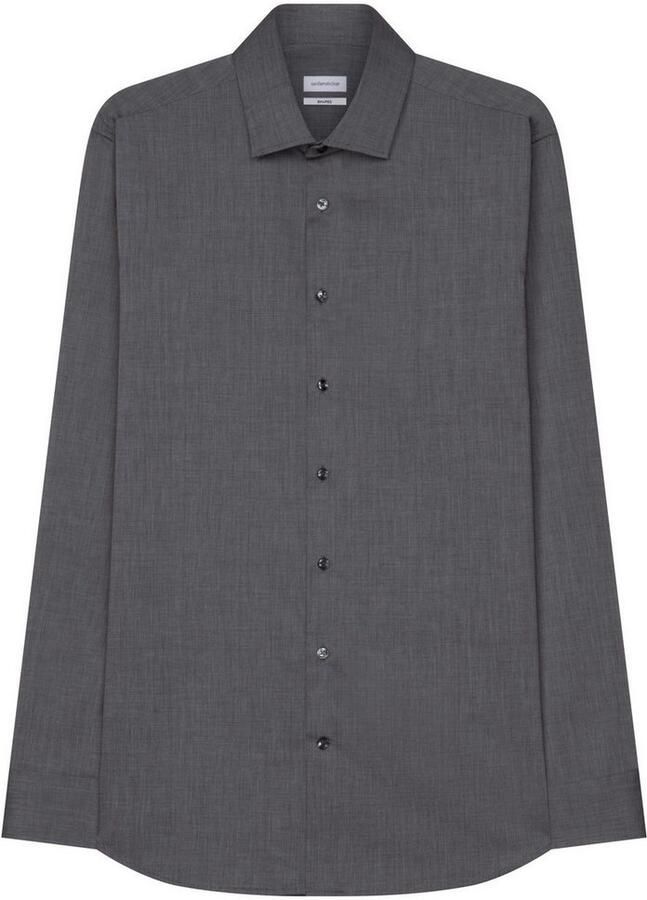 Seidensticker Businessoverhemd Zwarte roos Shaped 1 1 Kentkraag effen - Foto 6