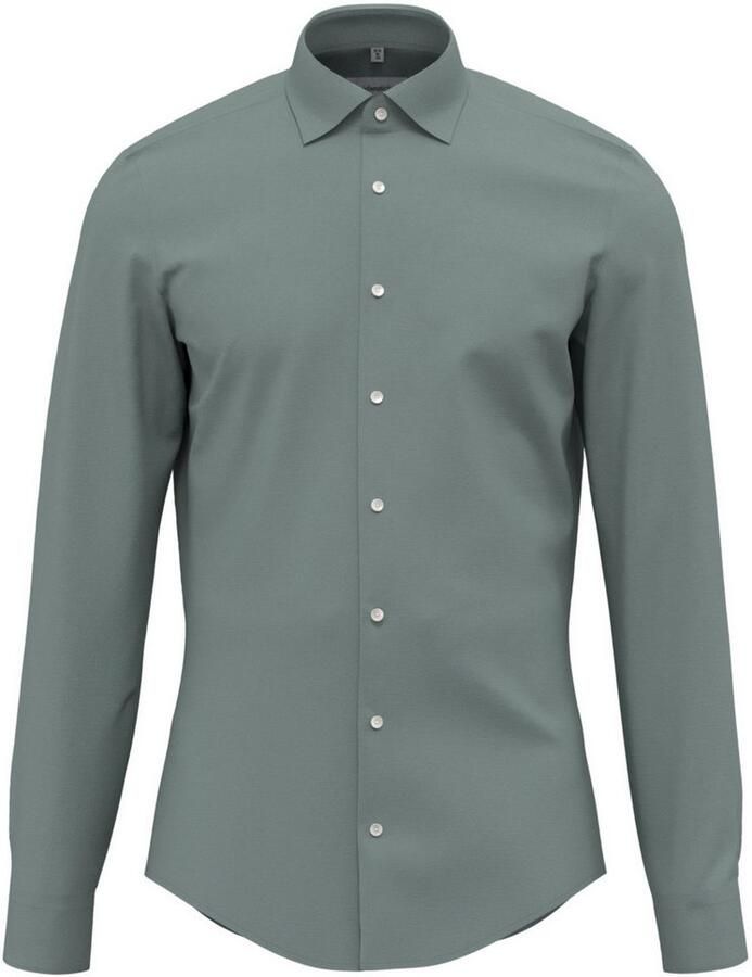 Seidensticker Businessoverhemd Zwarte roos Shaped 1 1 Kentkraag effen