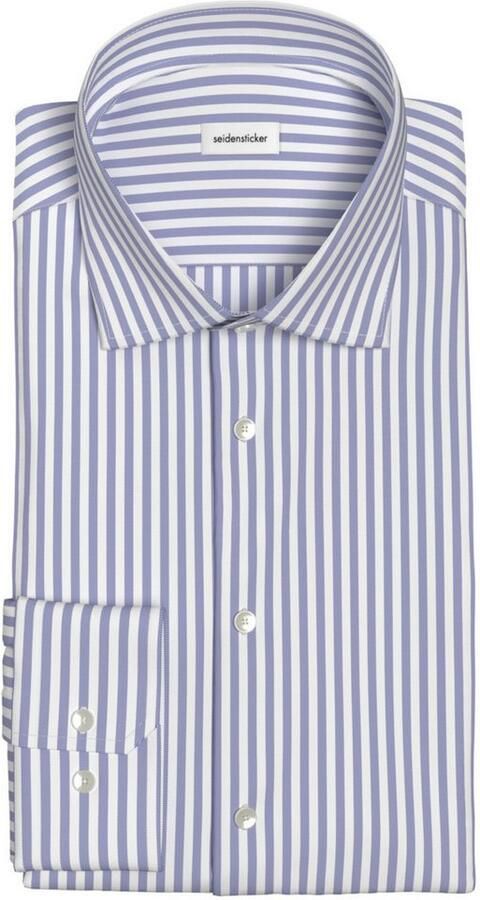 Seidensticker Businessoverhemd Zwarte roos Shaped 1 1 Kentkraag gestreept - Foto 5