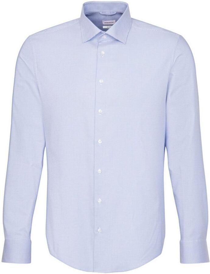 Seidensticker Businessoverhemd Zwarte roos Shaped 1 1 Extra lange Kentkraag structuur