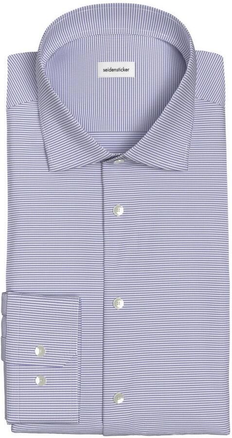 Seidensticker Businessoverhemd Zwarte roos Shaped 1 1 Extra lange Kentkraag structuur - Foto 7