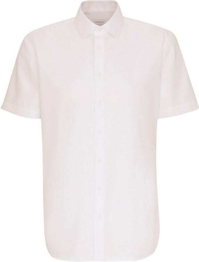 Seidensticker Businessoverhemd Zwarte roos Shaped 1 2 Kentkraag effen - Foto 2