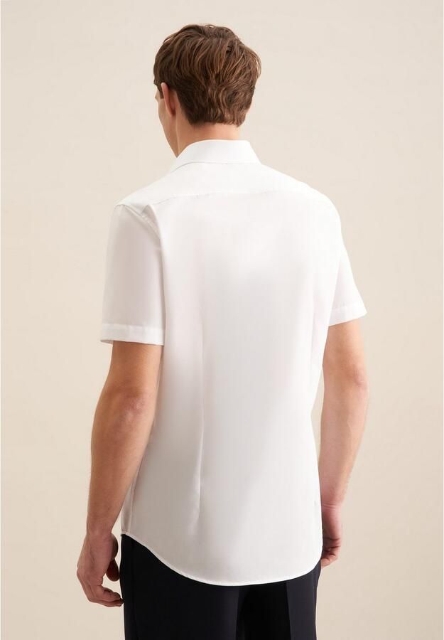 Seidensticker Businessoverhemd Zwarte roos Shaped 1 2 Kentkraag effen - Foto 4