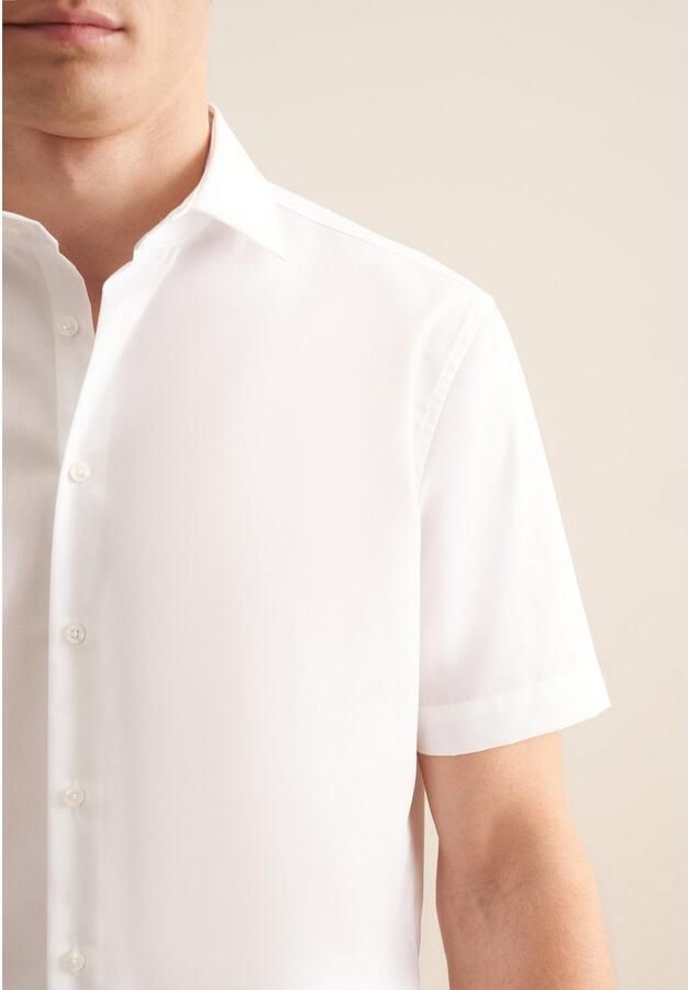 Seidensticker Businessoverhemd Zwarte roos Shaped 1 2 Kentkraag effen - Foto 3