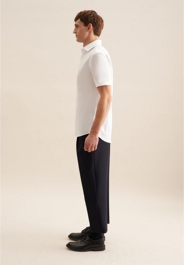 Seidensticker Businessoverhemd Zwarte roos Shaped 1 2 Kentkraag effen - Foto 7