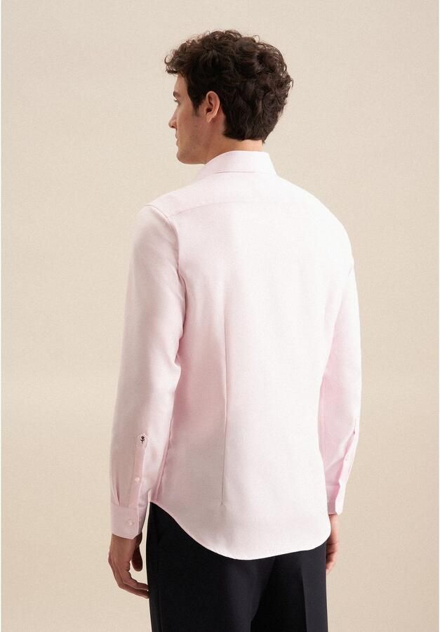 Seidensticker Businessoverhemd Zwarte roos Slim 1 1 Kent kraag structuur - Foto 2