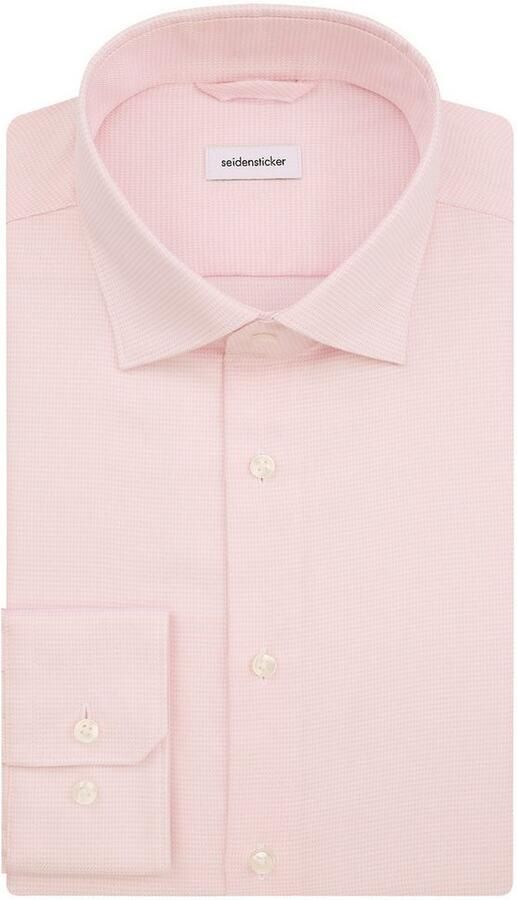 Seidensticker Businessoverhemd Zwarte roos Slim 1 1 Kent kraag structuur - Foto 7