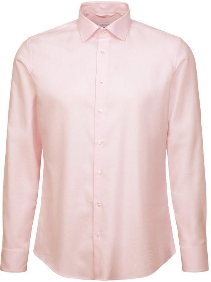 Seidensticker Businessoverhemd Zwarte roos Slim 1 1 Kent kraag structuur