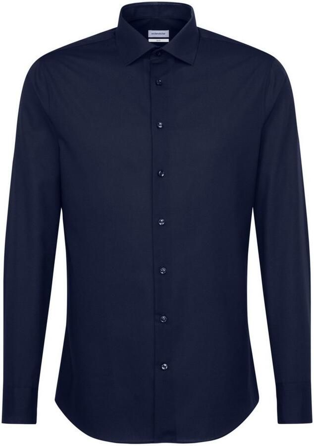 Seidensticker Businessoverhemd Zwarte roos Slim 1 1 Kent kraag uni