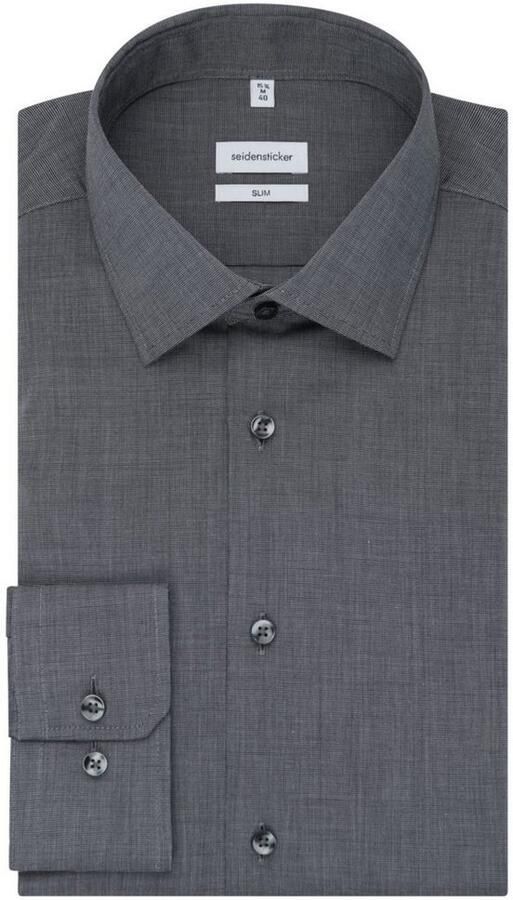 Seidensticker Businessoverhemd Zwarte roos Slim 1 1 Kent kraag uni - Foto 8