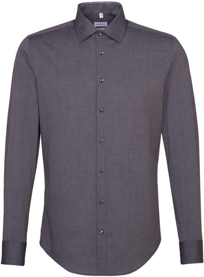 Seidensticker Businessoverhemd Zwarte roos Slim 1 1 Kent kraag uni