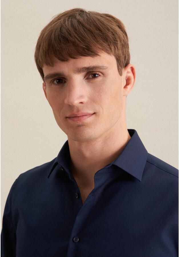 Seidensticker Businessoverhemd Zwarte roos Slim 1 1 Kent kraag uni - Foto 2