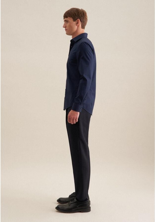 Seidensticker Businessoverhemd Zwarte roos Slim 1 1 Kent kraag uni - Foto 4