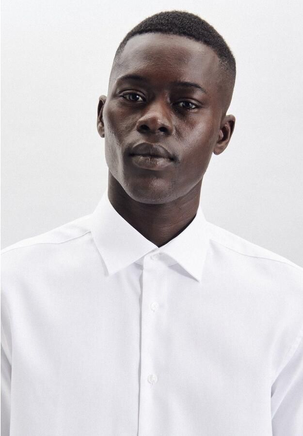 Seidensticker Businessoverhemd Zwarte roos Slim 1 1 Kent kraag uni - Foto 3