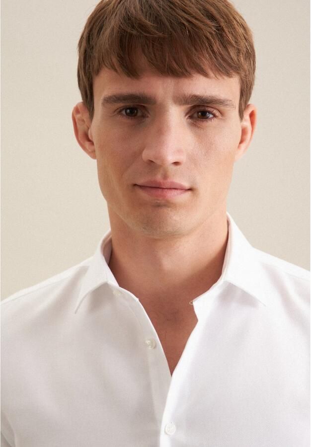 Seidensticker Businessoverhemd Zwarte roos Slim 1 1 Kent kraag uni - Foto 7