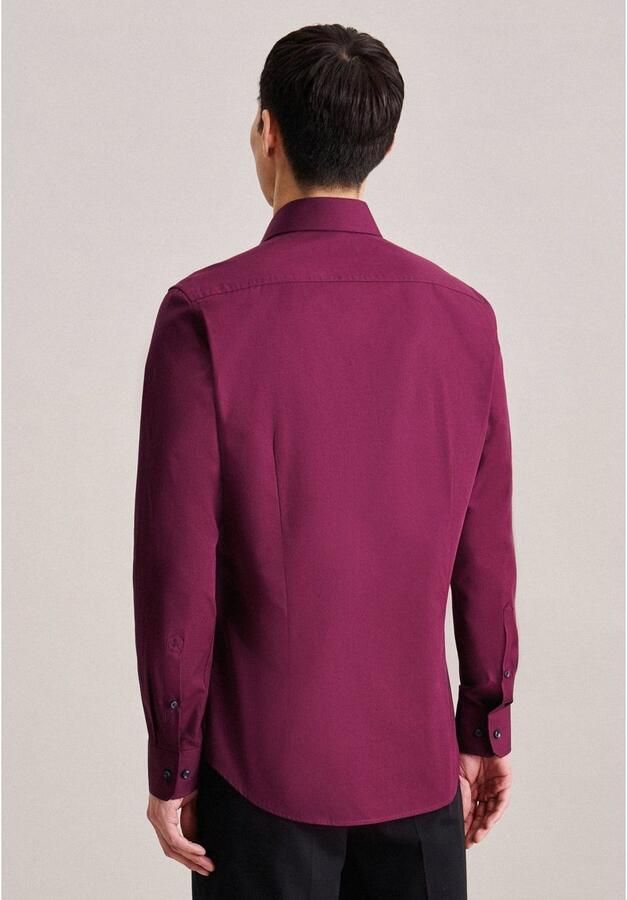 Seidensticker Businessoverhemd Zwarte roos Slim 1 1 Kent kraag uni - Foto 7