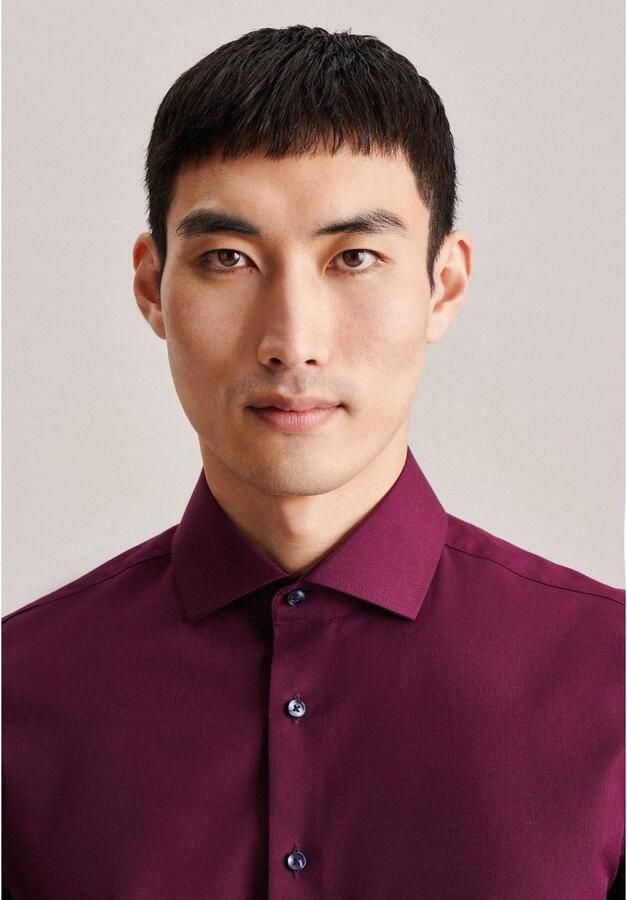 Seidensticker Businessoverhemd Zwarte roos Slim 1 1 Kent kraag uni - Foto 2