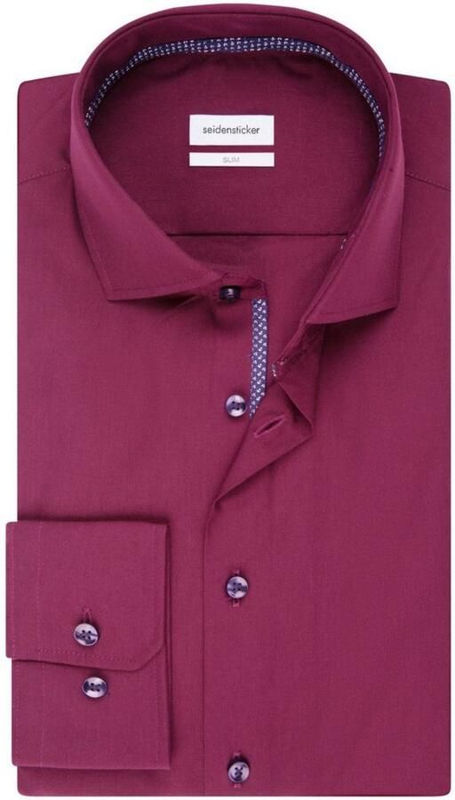 Seidensticker Businessoverhemd Zwarte roos Slim 1 1 Kent kraag uni - Foto 6