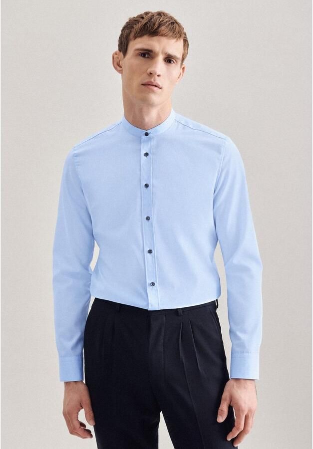 Seidensticker Businessoverhemd Zwarte roos Slim 1 1 opstaande kraag effen - Foto 2