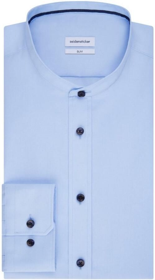 Seidensticker Businessoverhemd Zwarte roos Slim 1 1 opstaande kraag effen - Foto 7