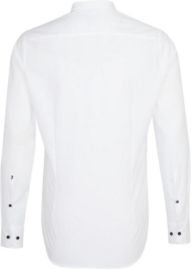 Seidensticker Businessoverhemd Zwarte roos Slim 1 1 opstaande kraag effen - Foto 6