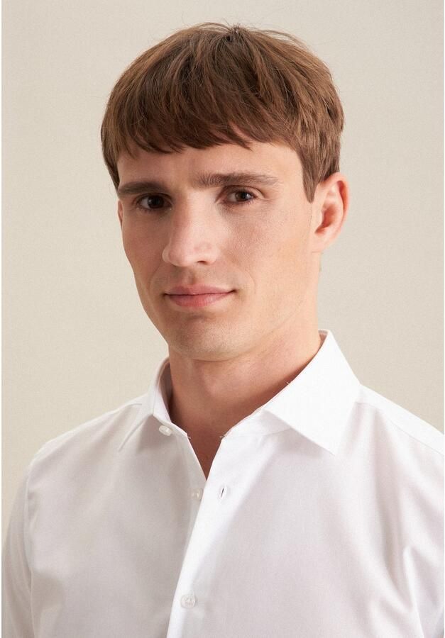 Seidensticker Businessoverhemd Zwarte roos Vormgegeven Kentkraag Uni - Foto 5