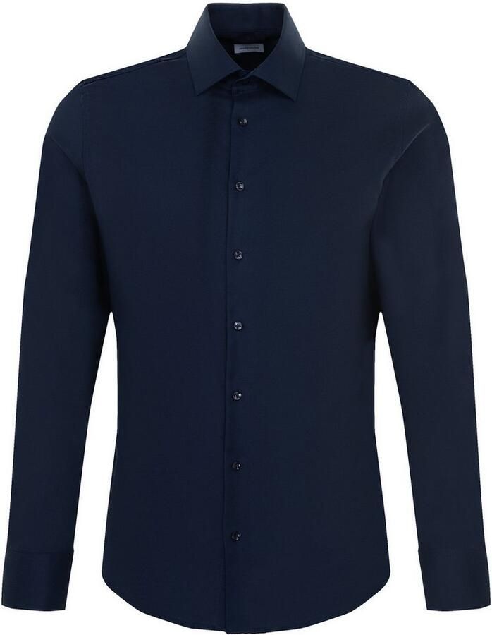 Seidensticker Businessoverhemd Zwarte roos X-slim Kent-kraag uni