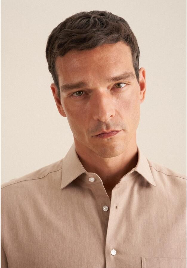 Seidensticker Flanellen overhemd Regular 1 1 Kent kraag effen