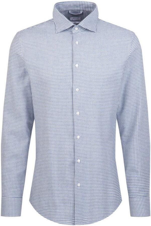 Seidensticker Flanellen overhemd Slim lange mouwen kentkraag ruit - Foto 6