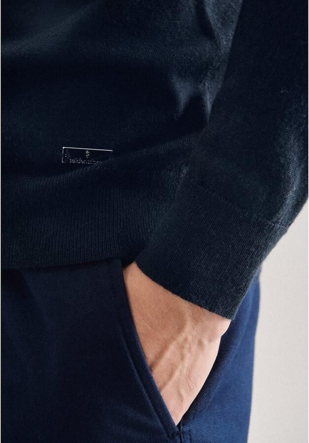 Seidensticker Gebreide trui Zwarte roos 1 1 ronde hals uni - Foto 2