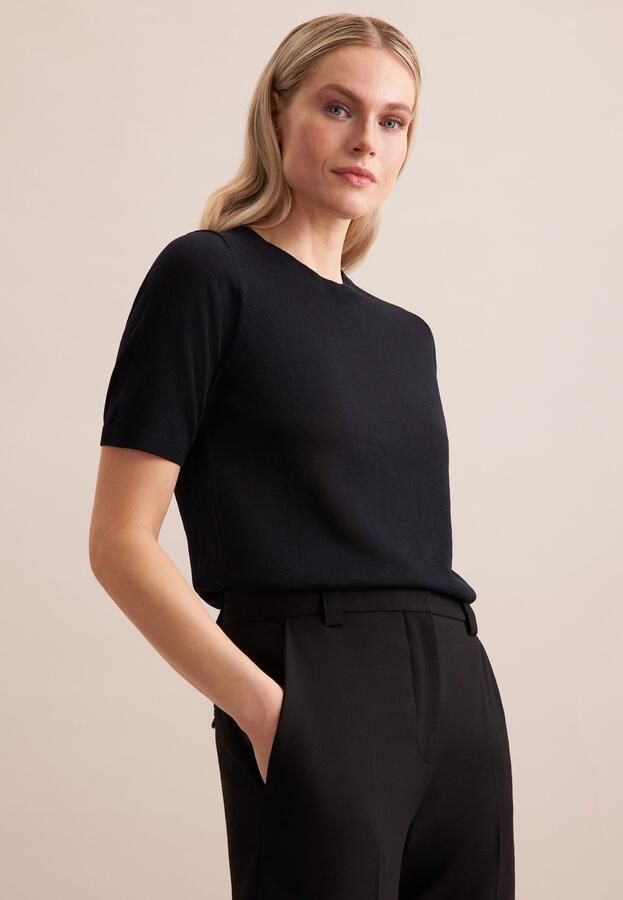 Seidensticker Gebreide trui Zwarte roos 1 2 ronde hals - Foto 8