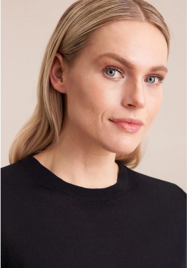 Seidensticker Gebreide trui Zwarte roos 1 2 ronde hals - Foto 2