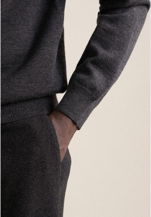 Seidensticker Gebreide trui Zwarte roos Quarter rits effen uni - Foto 3