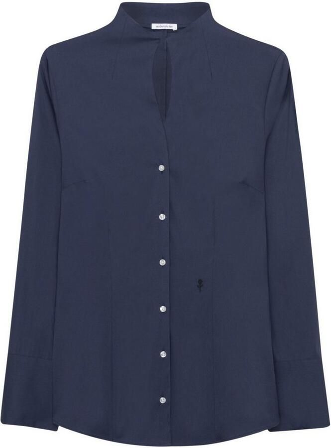 Seidensticker Chalice Blouse Slim fit Blauw Dames