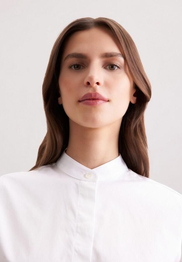 Seidensticker Klassieke blouse Zwarte roos 1 1 ronde hals uni - Foto 4