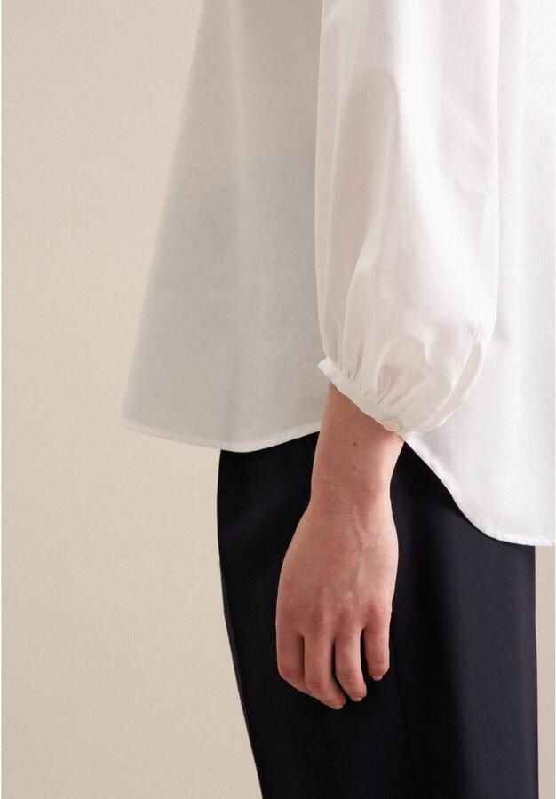 Seidensticker Klassieke blouse Zwarte roos Lange mouwen kraag uni - Foto 8