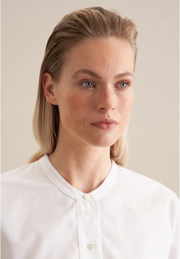 Seidensticker Klassieke blouse Zwarte roos Lange mouwen kraag uni - Foto 5