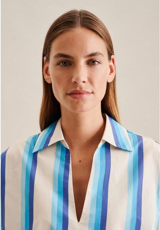 Seidensticker Klassieke blouse Zwarte roos Tuniek strepen - Foto 3